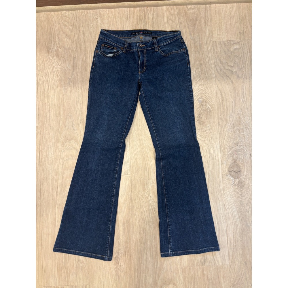 DKNY Jeans Bootcut Jeans Womens 5R Dark Wash Blue Denim Mid Rise Stretch Denim